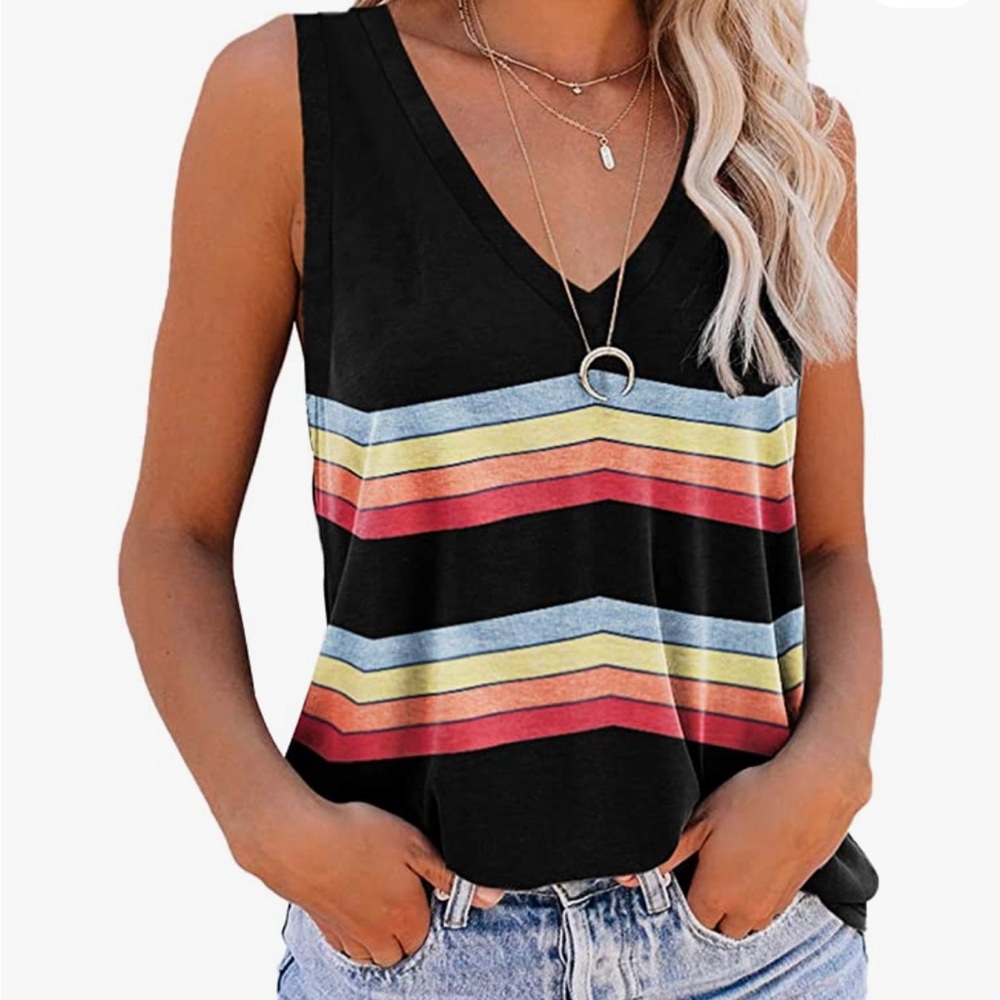 Women’s Sleeveless Tank Top Tie Dye Printed Loose Fit Workout Shirt